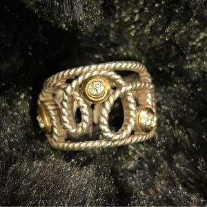 Brighton Twisted Silver and Gold Ring